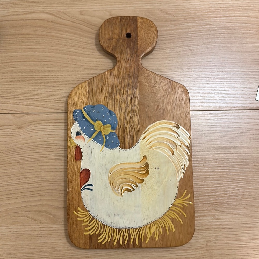 Vintage Hand Painted Bread Board